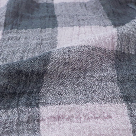 ふくふくチェックロングブラウス