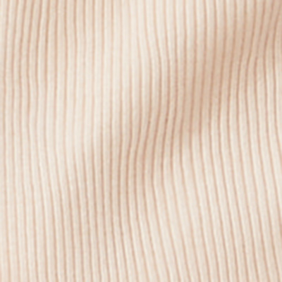 オーガニックコットンのリブ8分袖シャツ／同色2枚セット