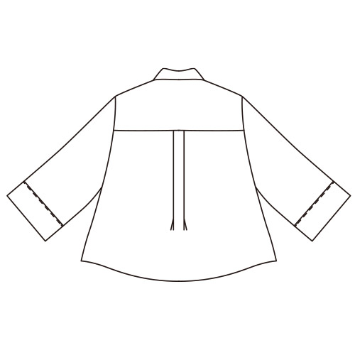 コットン七分袖シャツ