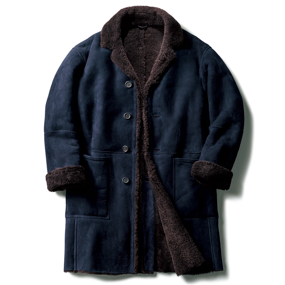 ムートンレザーコート／SAXTON