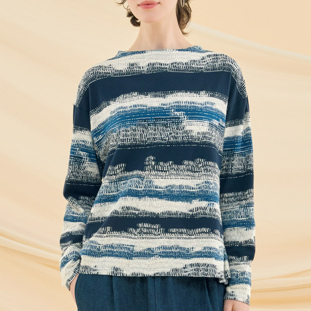 グラデーションジャカードプルオーバー