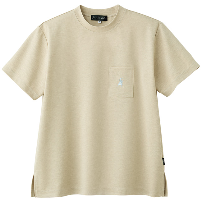 麻調クロス半袖Tシャツ
