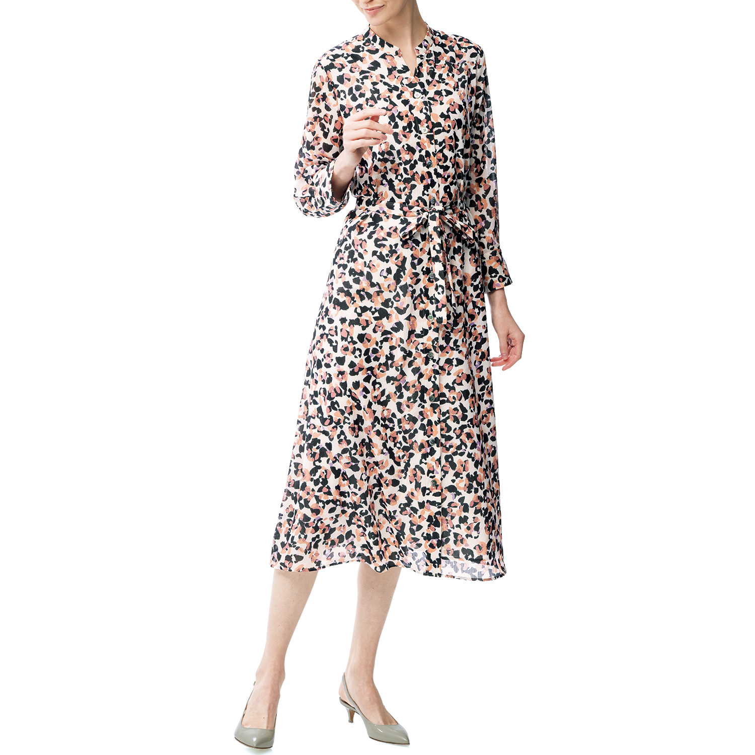 ラコルテエイジレス 楊柳プリントワンピース ライトアップオンラインストア