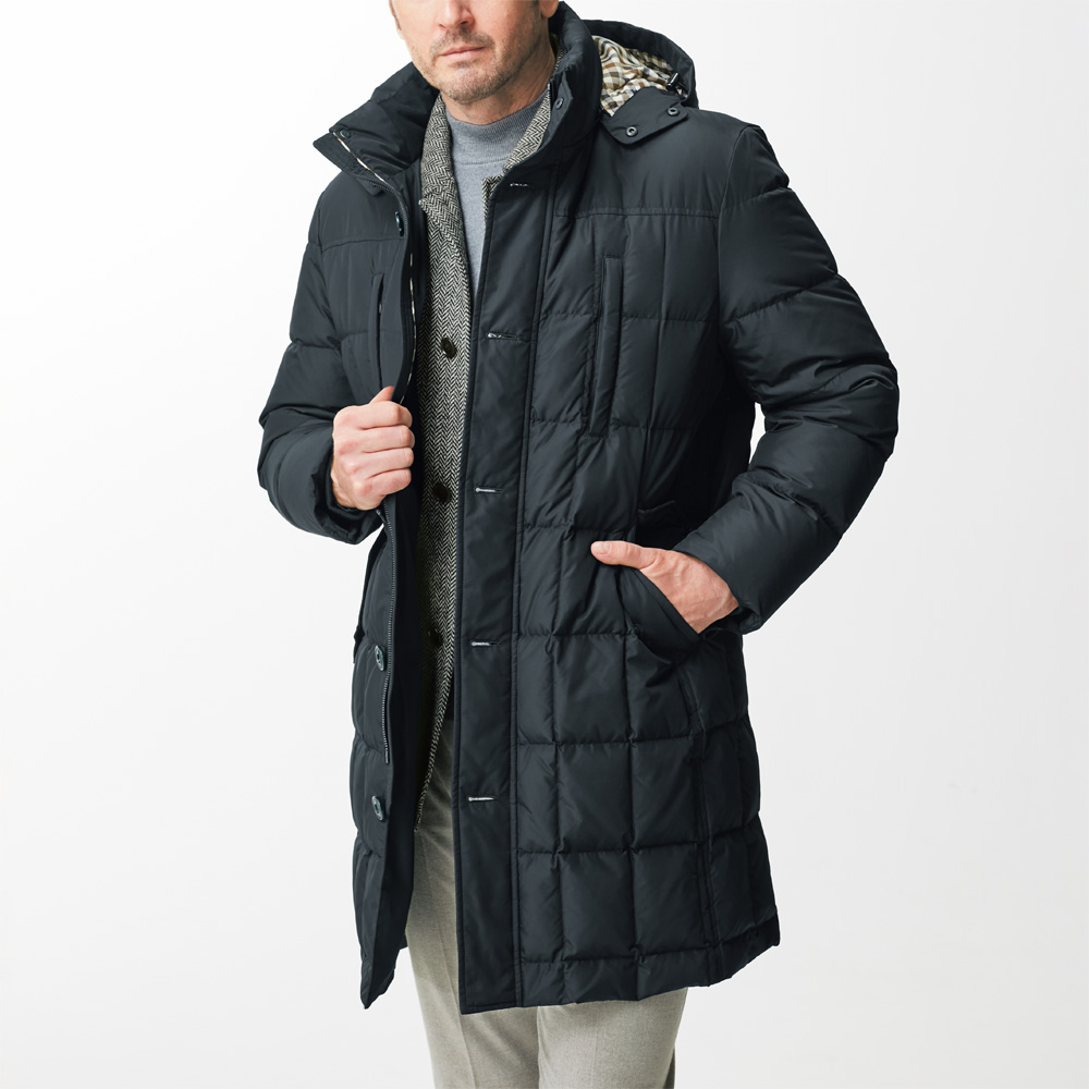 グースダウン・セミロングコート