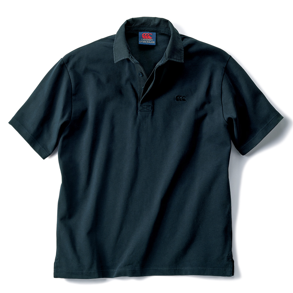 ソリッドカラー半袖ラグビージャージー