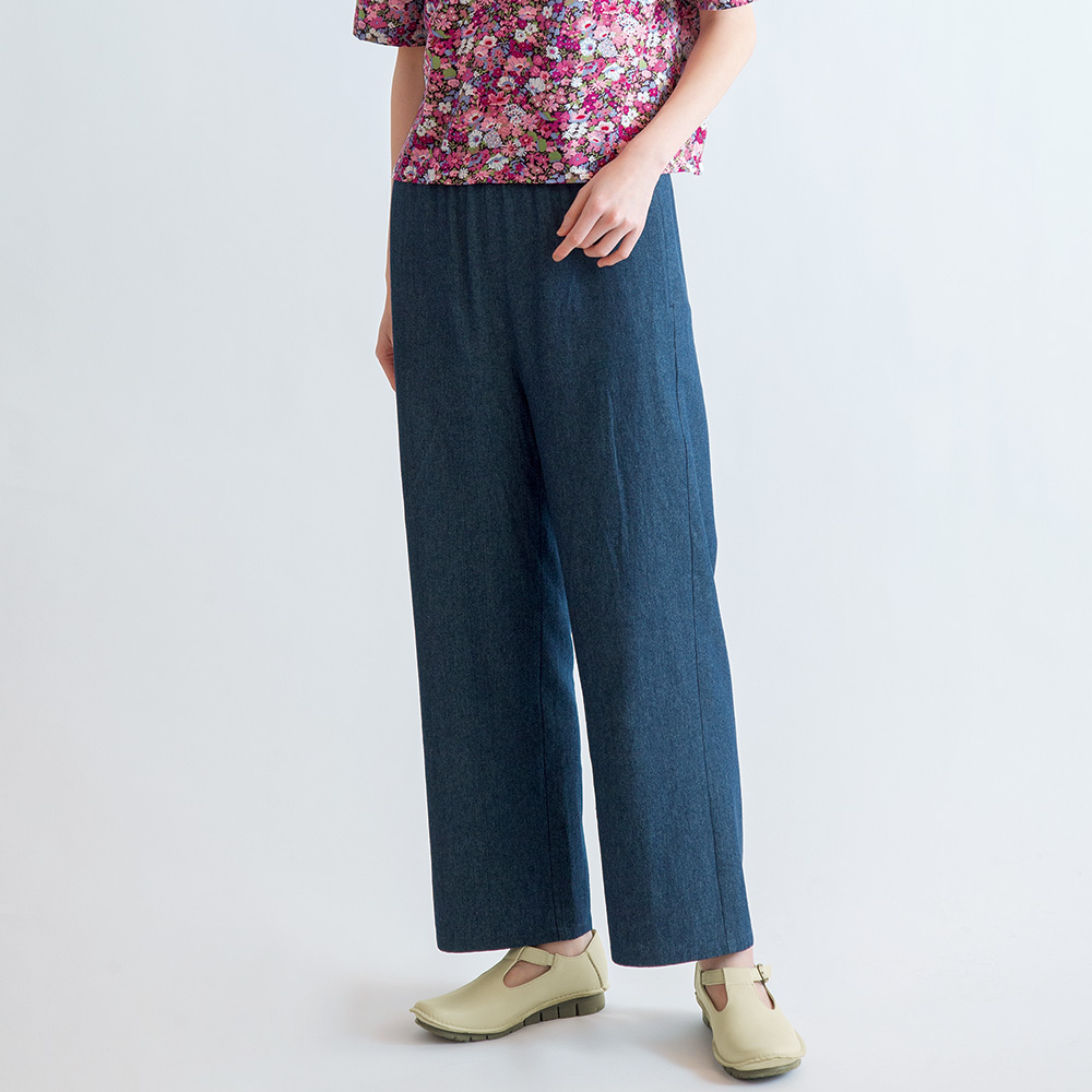 ライトデニムセミワイドパンツ