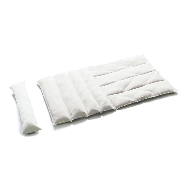 快眠姿勢を誘う首枕（高さ補助クッション付）／綿カバー