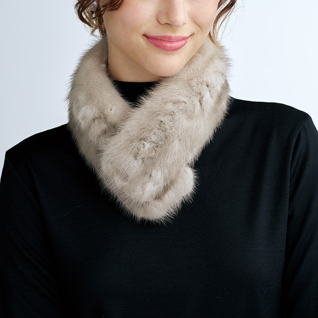 ミンクファーマフラー