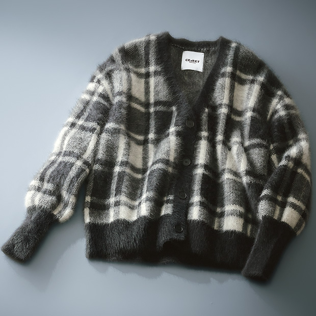フォックスカシミヤジャカードカーディガン