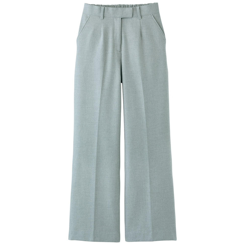 裏地付きワイドストレートパンツ