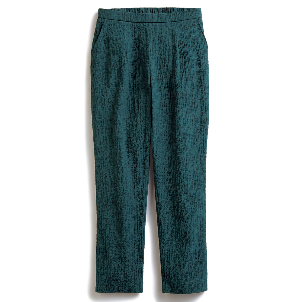 コットン混リップル加工･テーパードパンツ