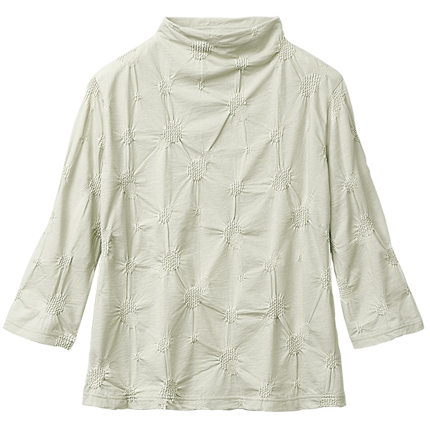 ジャカードボトルネックプルオーバー