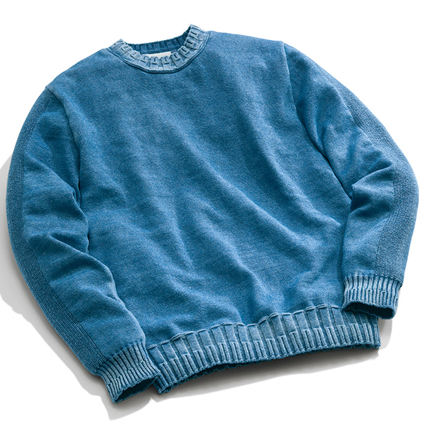 インディゴ･ウォッシュドセーター