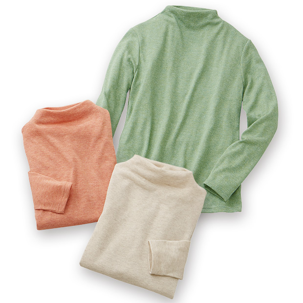 ウール混ソリストヒートプルオーバー