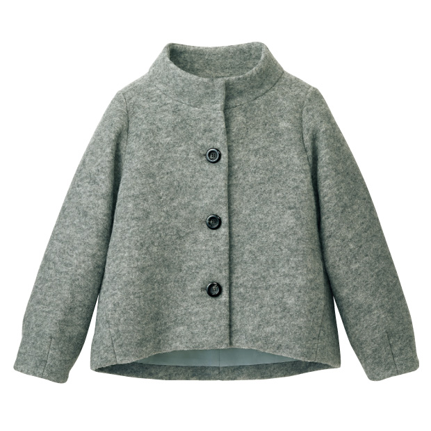 スライバーニットショートコート