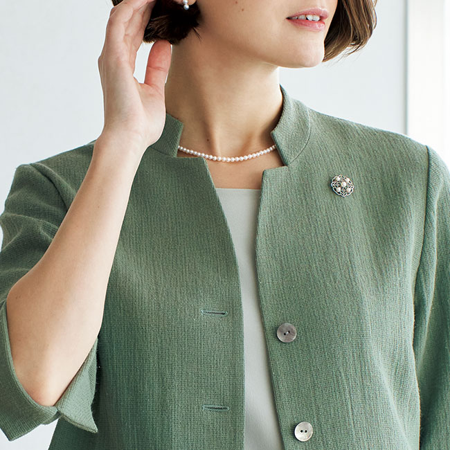 伊勢志摩産アコヤベビーパールブローチ