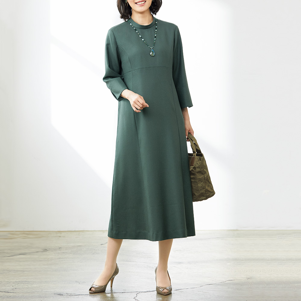 トモコのコットンハウス ウールジョーゼット ワンピース ライトアップオンラインストア