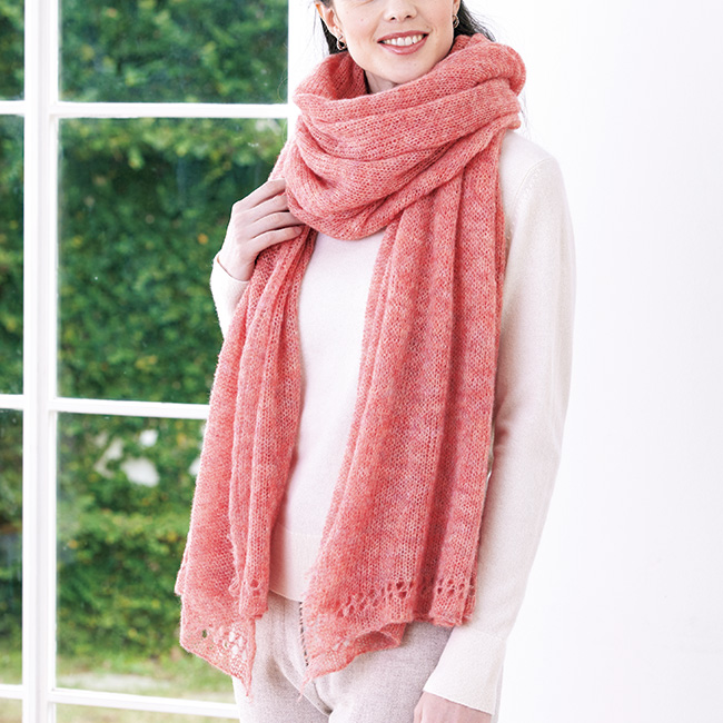 ベビーアルパカ混ショール