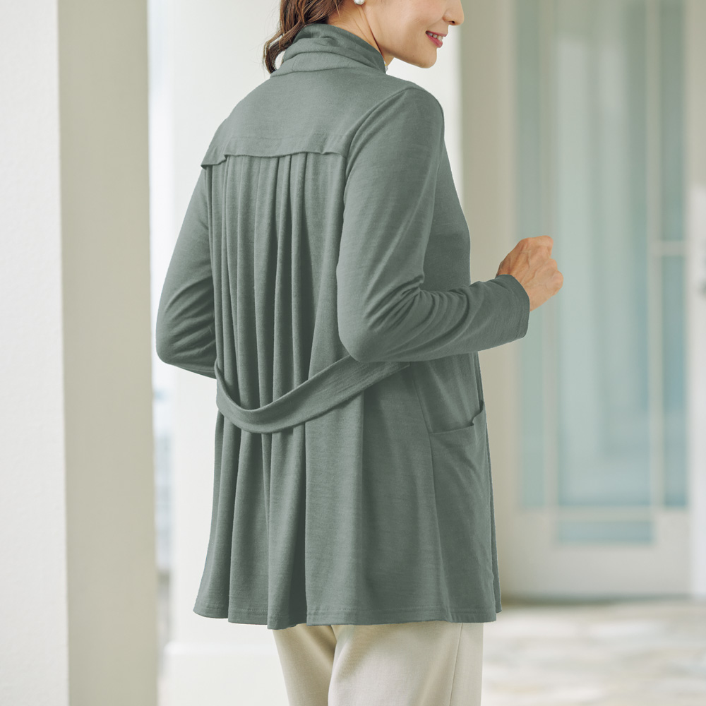 洗えるウールジャージーカーディガン