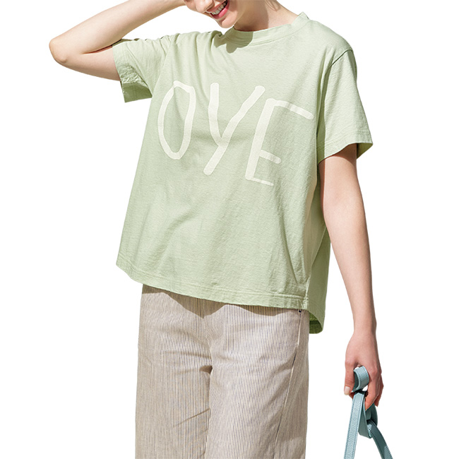 ラフィ天竺プリントTシャツ/2色セット
