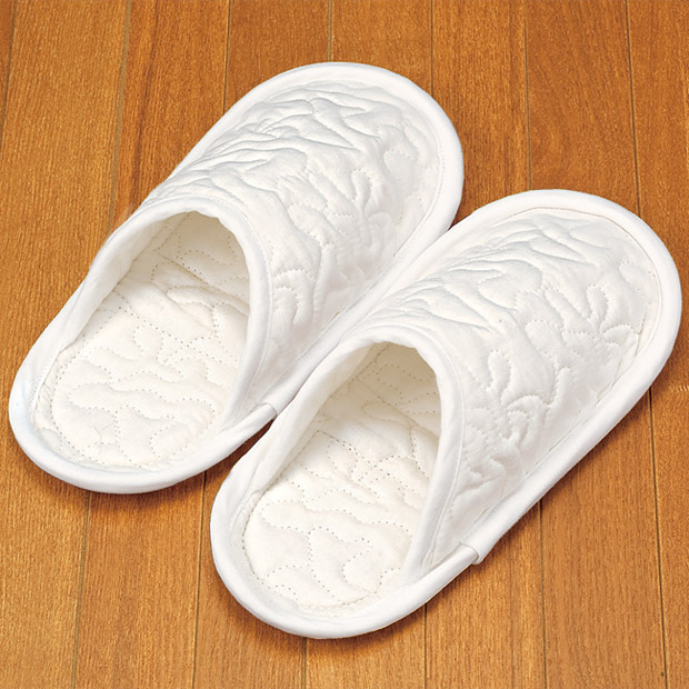 ふわふわスリッパ2足組／キルト仕様