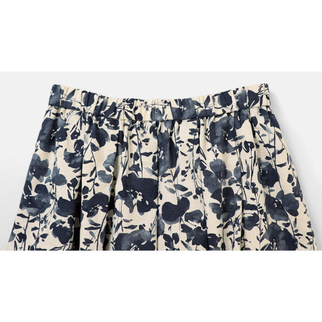 コットンリネンプリントスカート