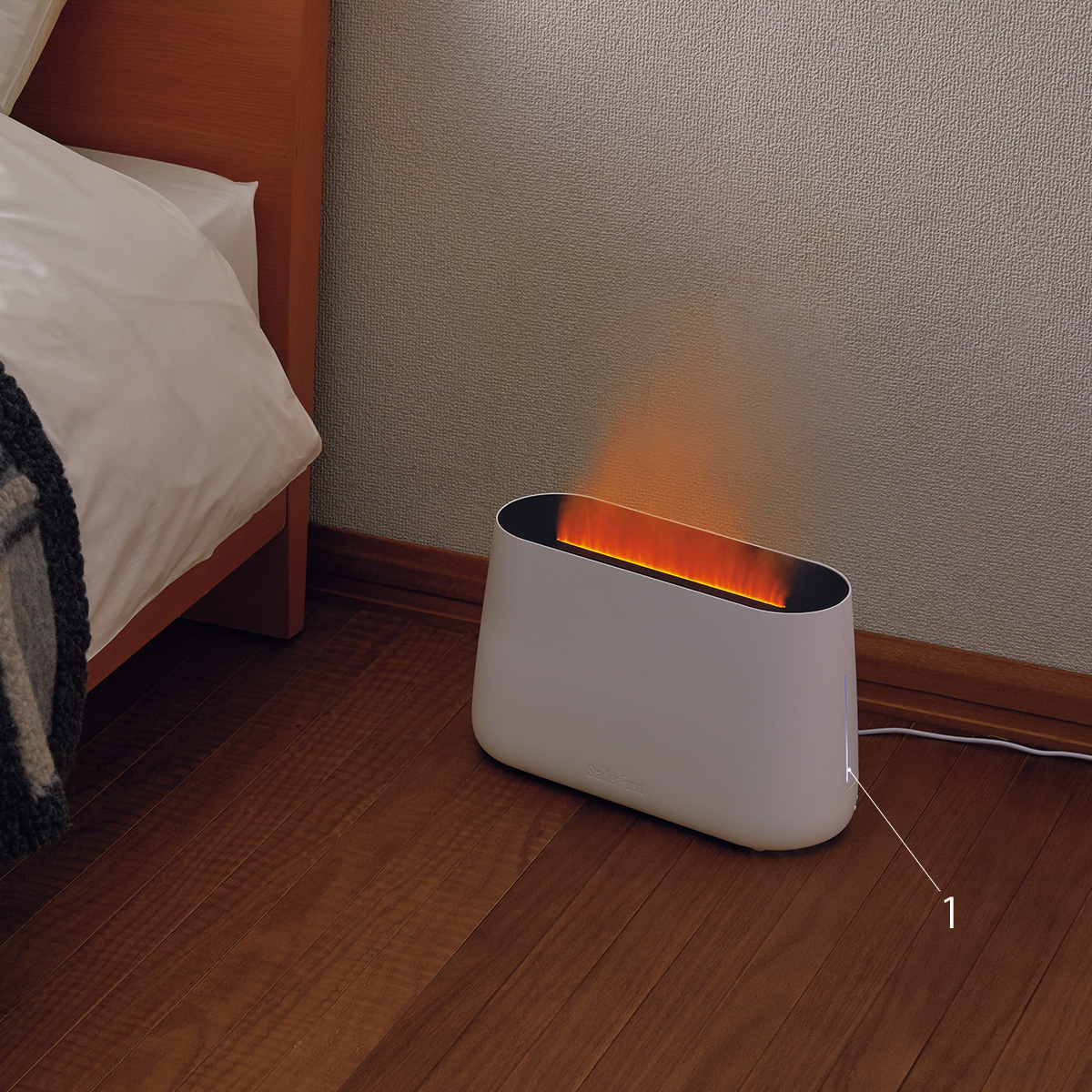 LEDライト付超音波式加湿器