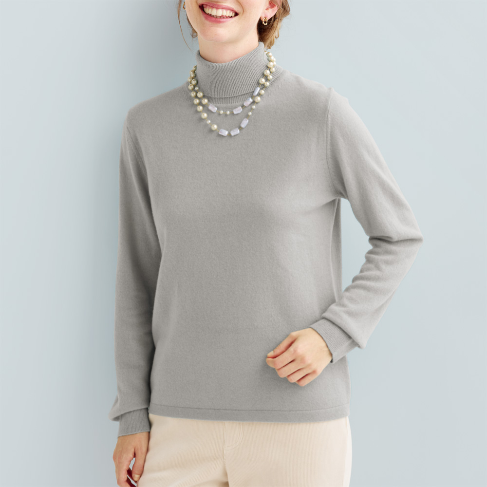 カシミヤタートルネックプルオーバー