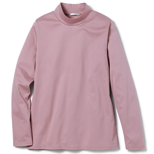 コットンモックネックプルオーバー