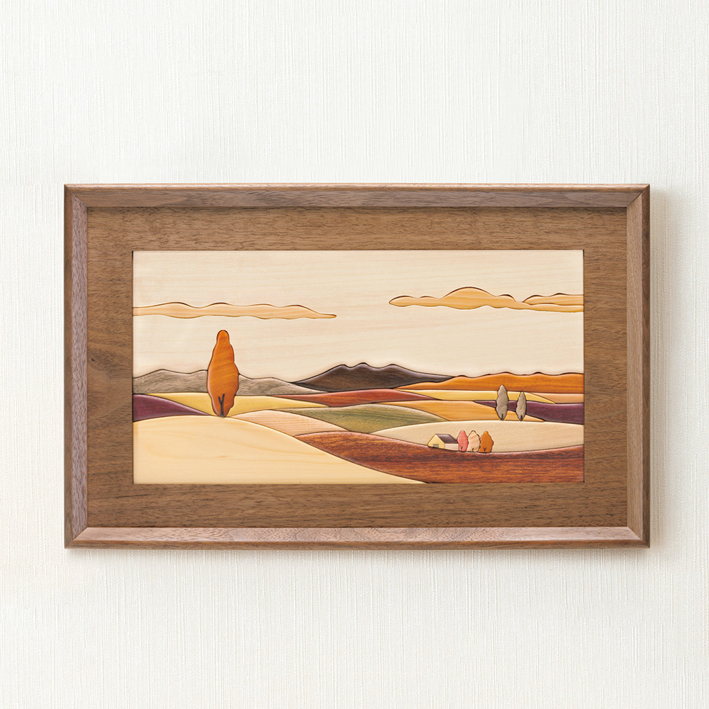 寄木絵「北海道風景画」