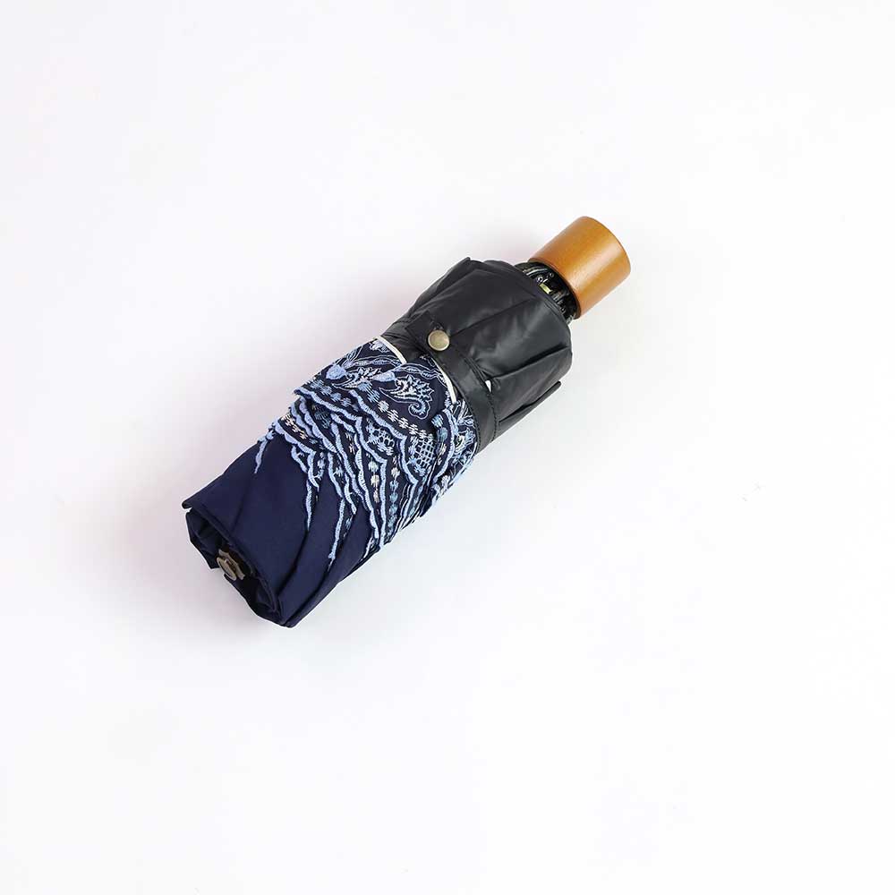 マーブル刺繍ミニ折りたたみ日傘