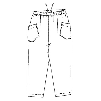 斜めポケットのゆったりパンツ