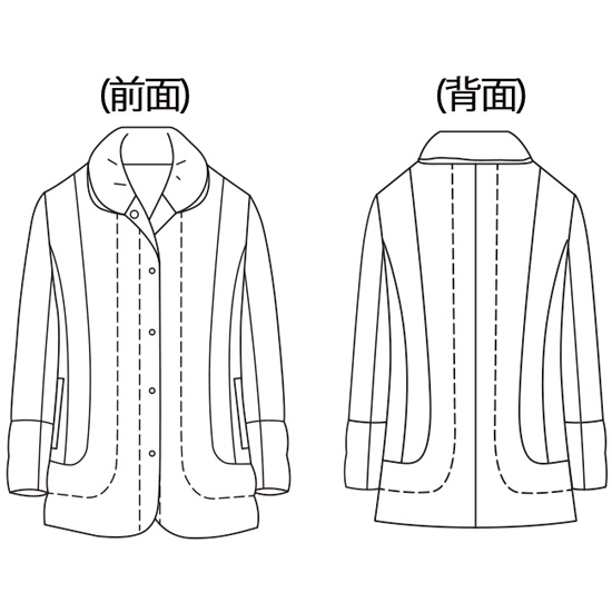 シルク更紗柄ダウンジャケット