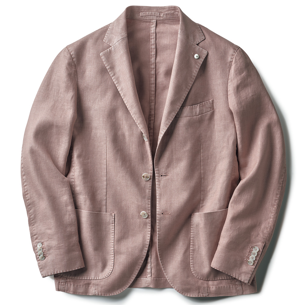 ガーメントダイヘリンボーンジャケット