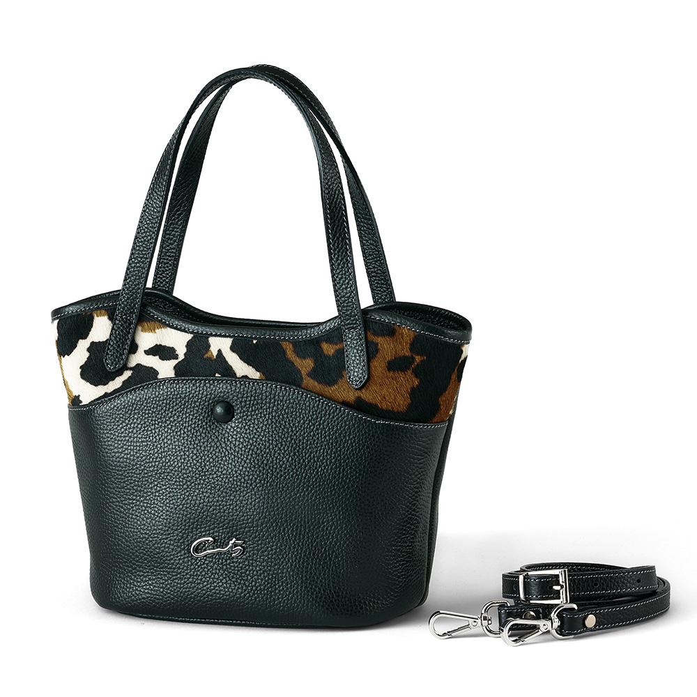 ヘアカウ使いの2ウェイハンドバッグ