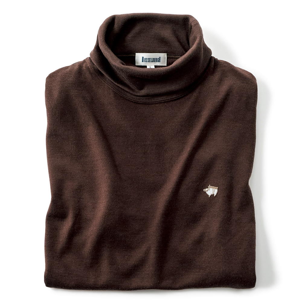 洗えるメリノウール･タートルネックカットソー