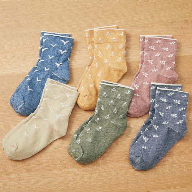 やさしいソックス／6色セット