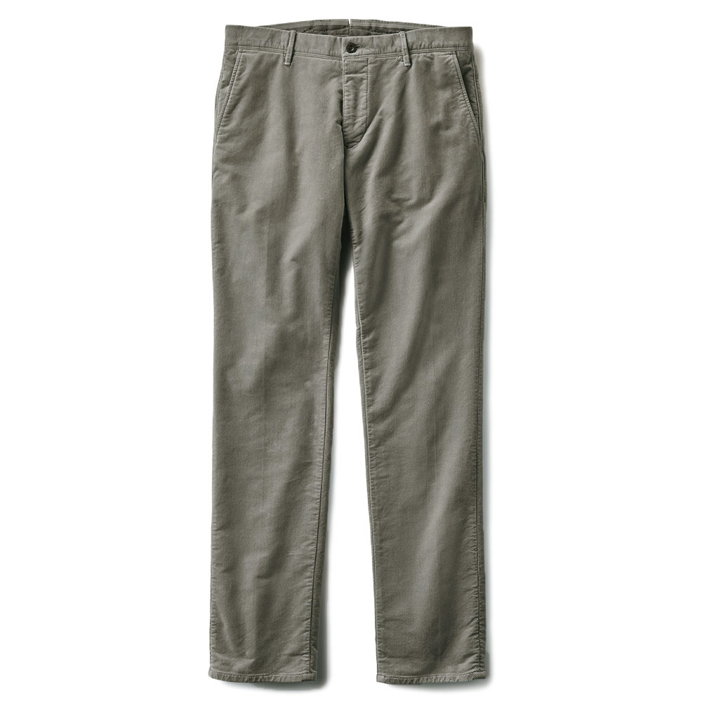 ダイヤゴナルベルベット製品染めストレッチパンツ／100