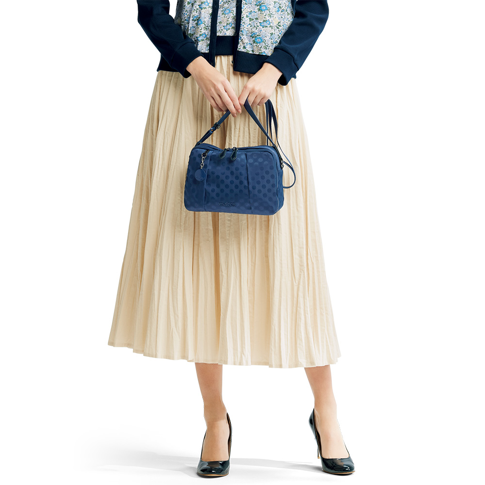 撥水ドットジャカード･ショルダーバッグ