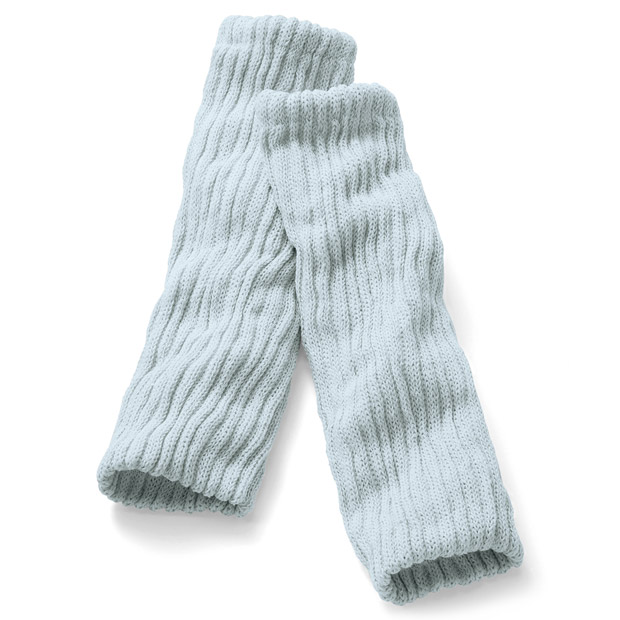 シルク混の二重レッグウォーマー／2足組