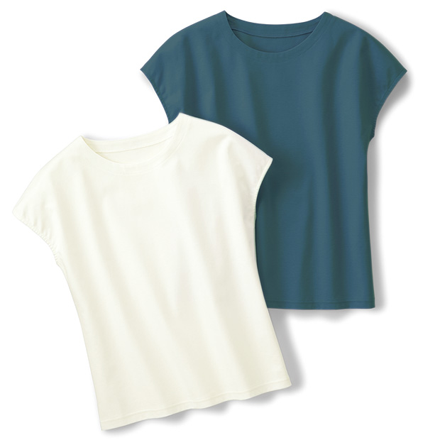スーピマコットン･シンプルTシャツ