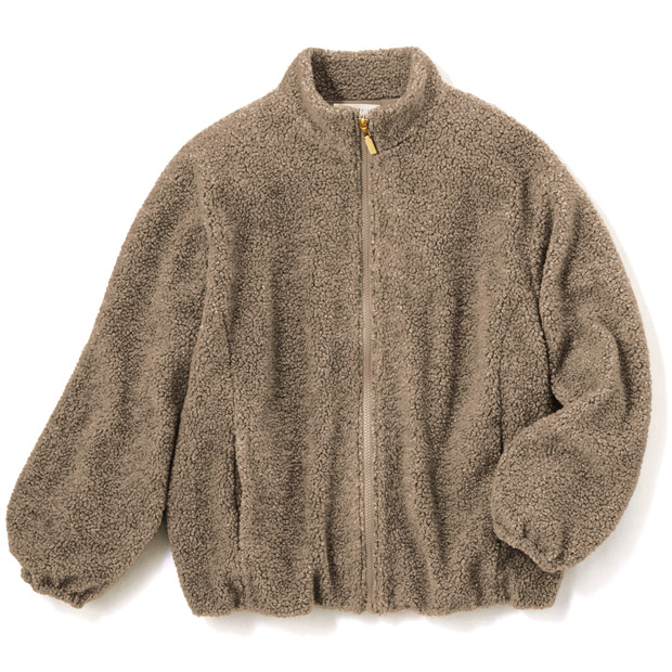 ウール混ボアブルゾン