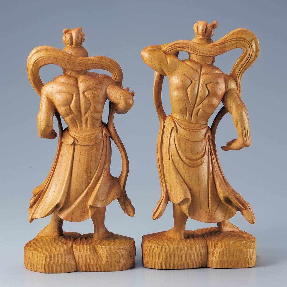 欅手彫り／仁王像