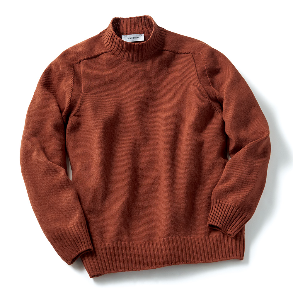 ジーロンラムウール･モックネックセーター