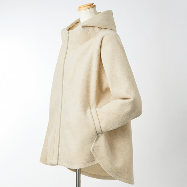 ウール混シャギーパーカ