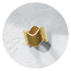 リング付きミニスカーフ/コットンシルク