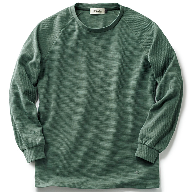 スラブ糸使いのラグランTシャツ