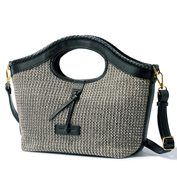 ラフィア調2ウェイハンドバッグ