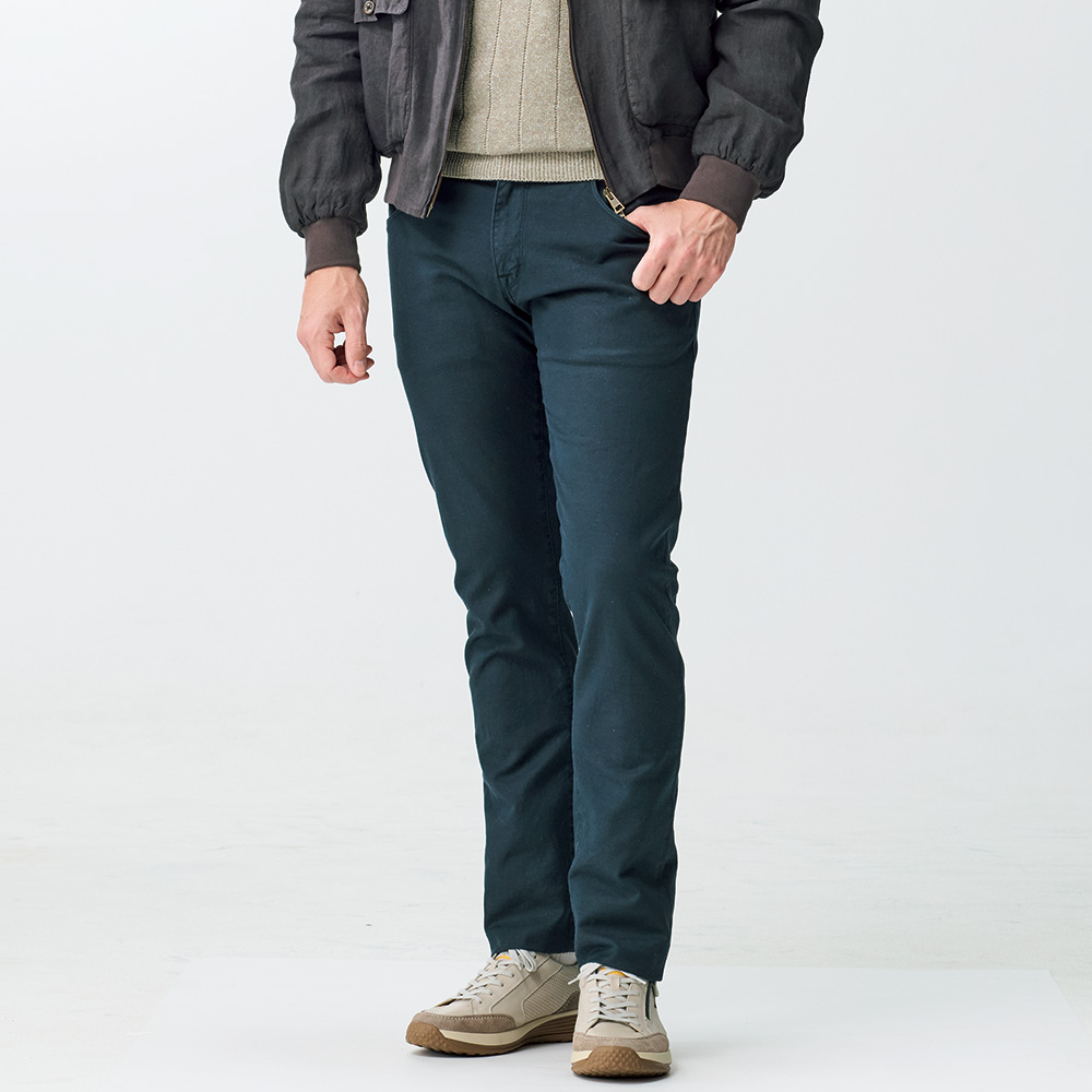 コットンリネンデニムパンツ