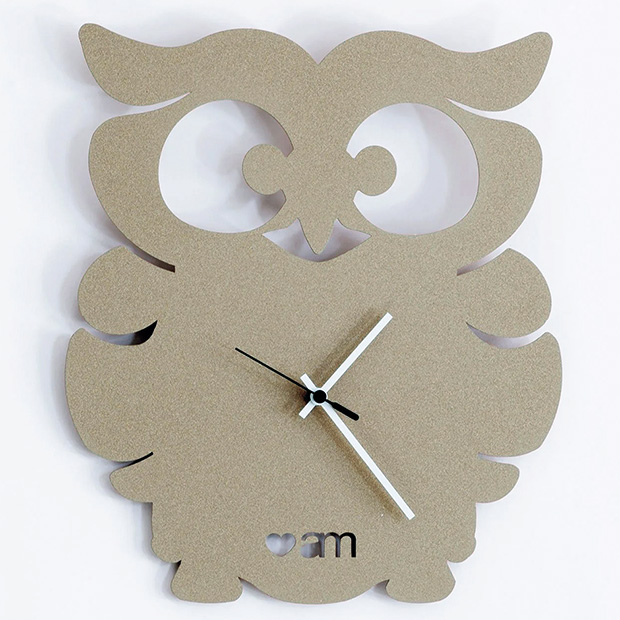 イタリア製掛け時計／ふくろう